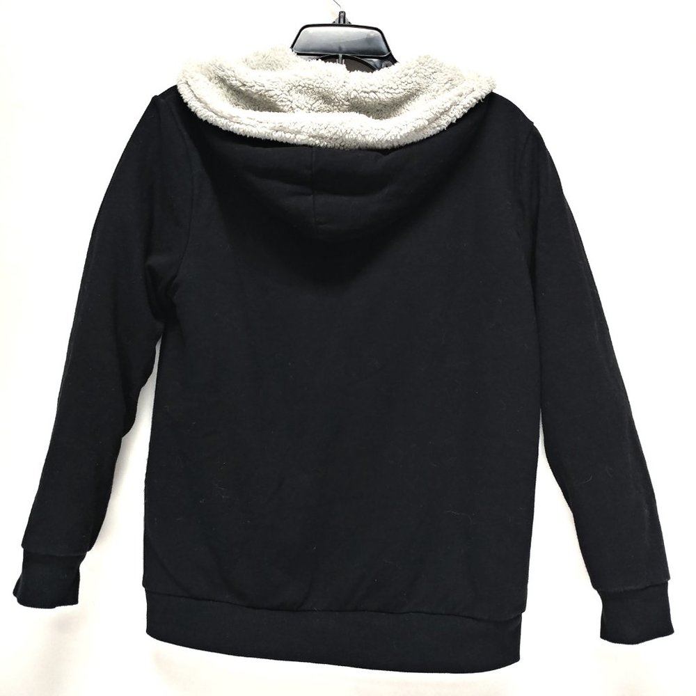 Calvin Klein Jeans Logo Black Hooded Zip-Up Jacket - Picture 2 of 7
